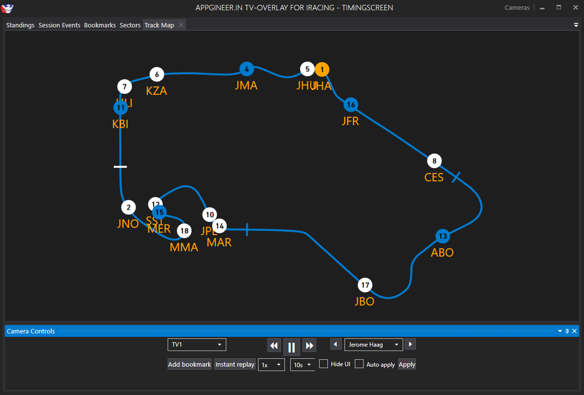 trackmap rfactor 2 keyboard commands